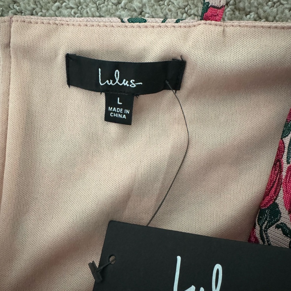 Lulu's Blush Pink Floral Top (NWT) - Picture 4 of 4